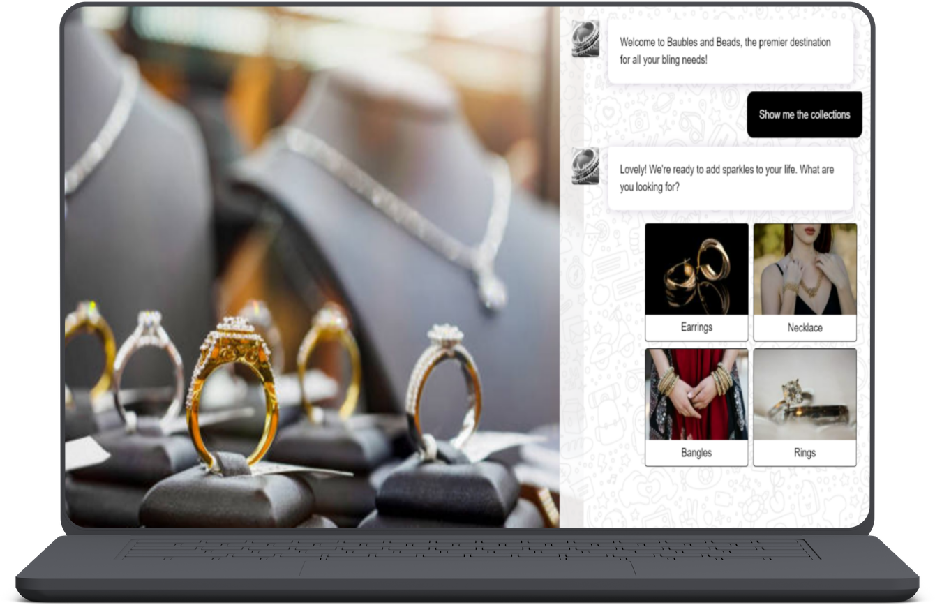 Best online engagement rings store conversational landing page template