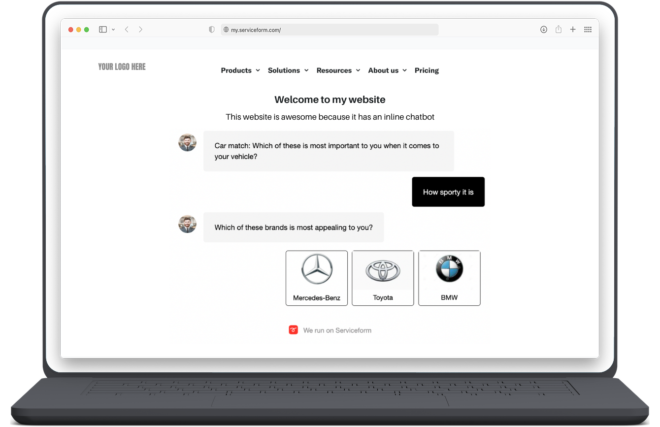 Car finder quiz engagement bot template