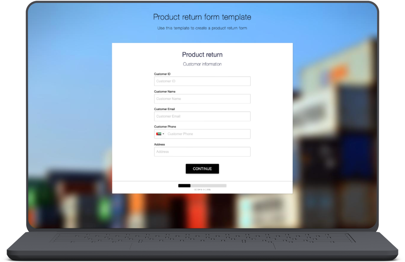 How to return items form template