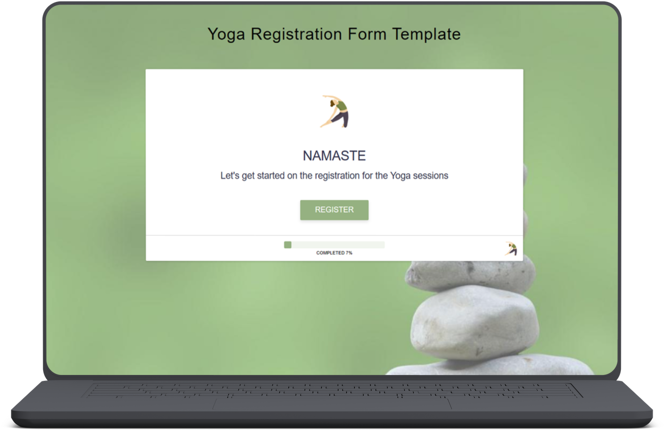 Yoga registration form template