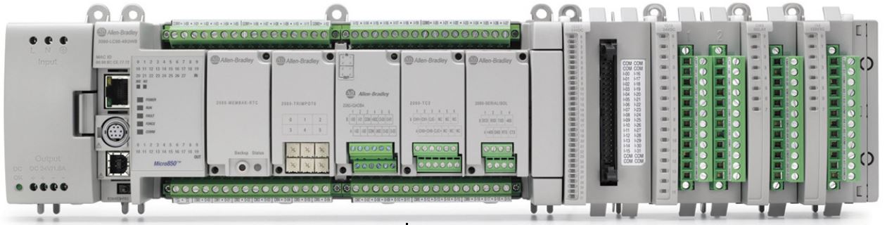 Micro850 Programmable Logic Controller with Add-On and Extension Modules