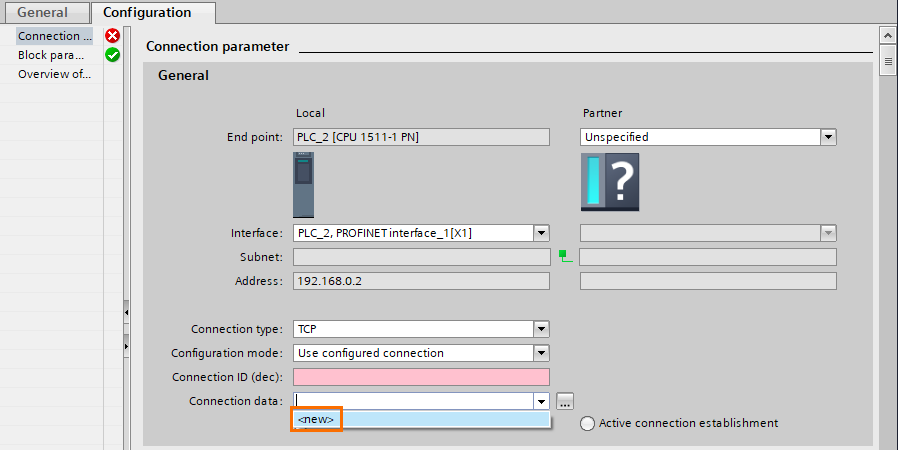 Open User Communication in Siemens TIA Portal