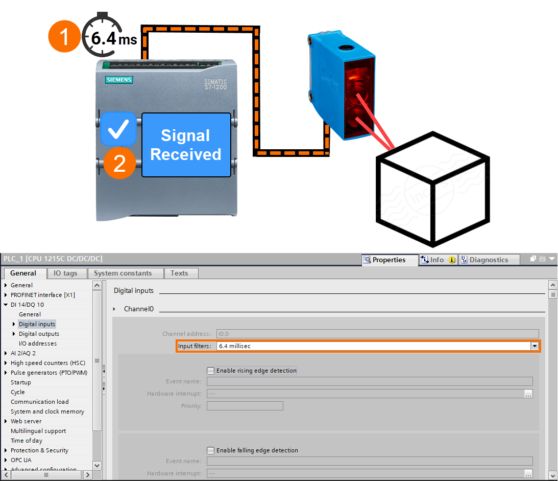 S7-1200 PLC Configuration - CPU Digital IO Settings