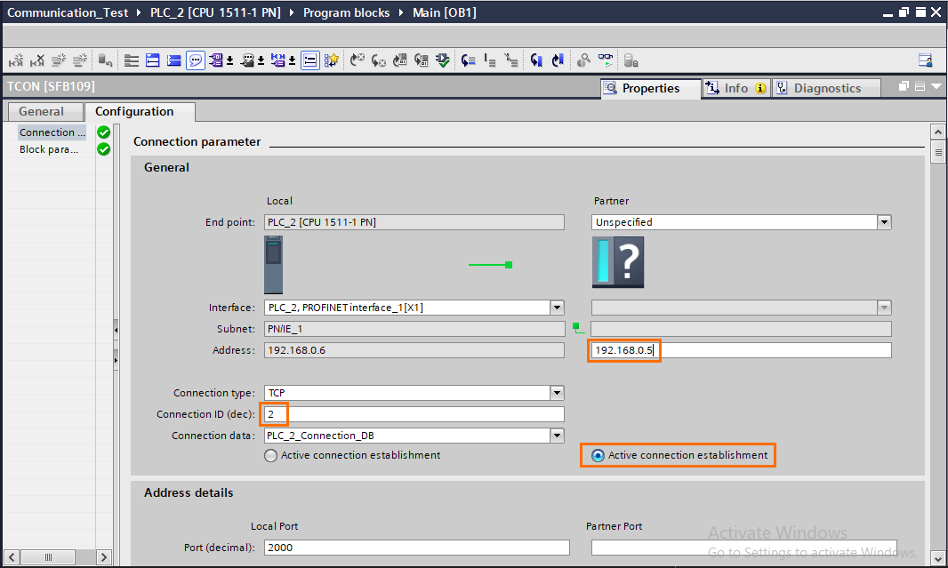 Simulating TCP/IP Communications using PLCSim Advanced