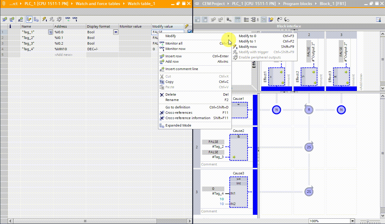 Cem Examples Siemens PLC Programming | An introduction to the Cause and Effect ...