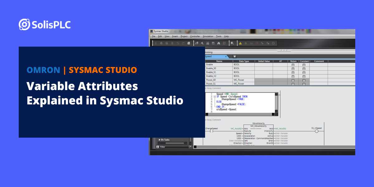 Variable Attributes Explained in Sysmac Studio