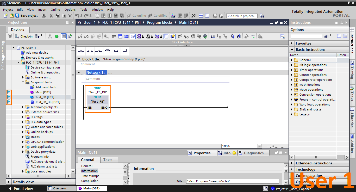 Figure 1.3 - Advanced Siemens TIA Portal PLC Programming | Flagging program blocks