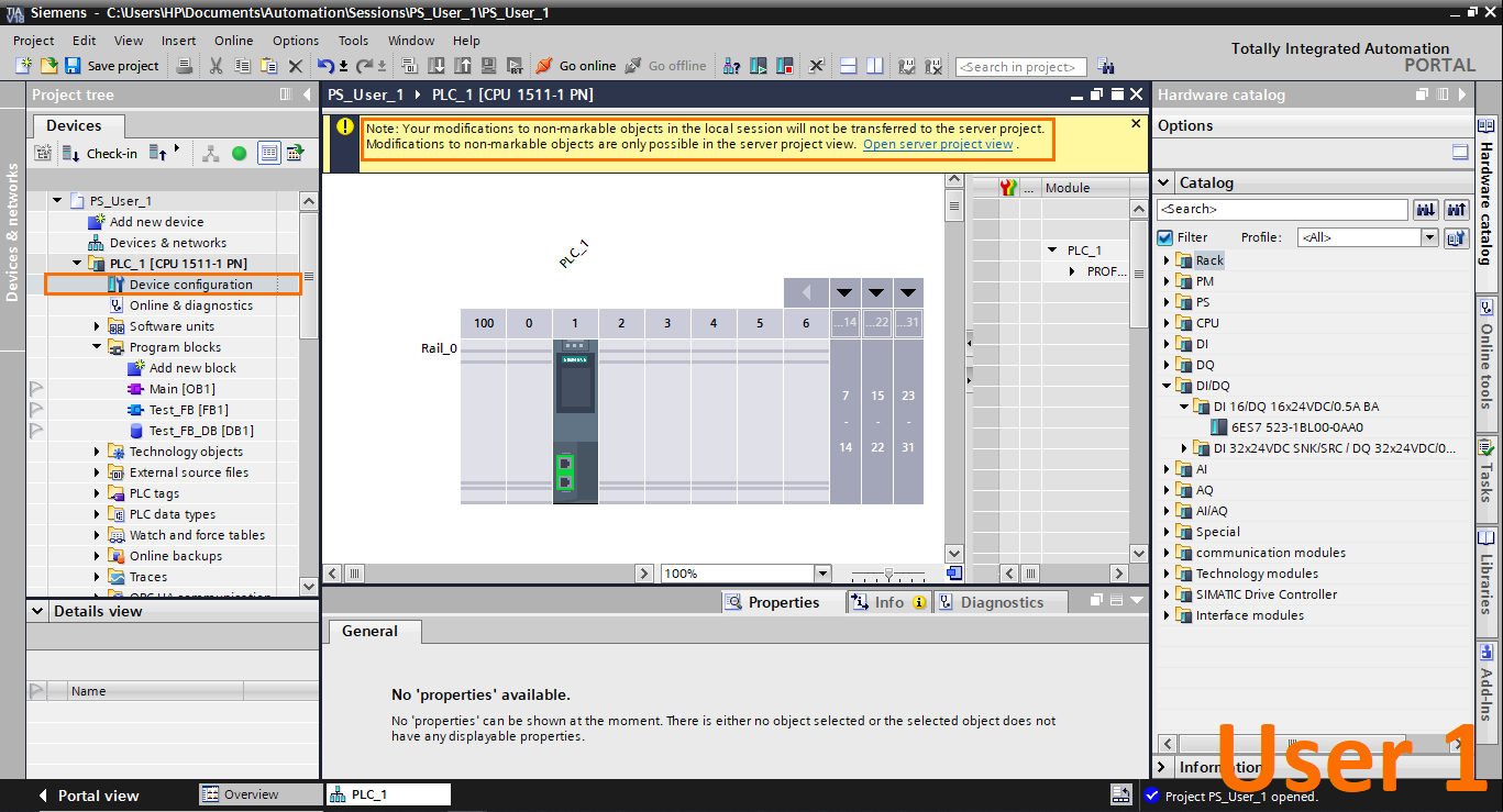 Figure 1.13 - Advanced Siemens TIA Portal PLC Programming | The hardware configuration cannot be modified