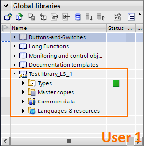 Figure 2.9 - Advanced Siemens TIA Portal PLC Programming | The global library is created