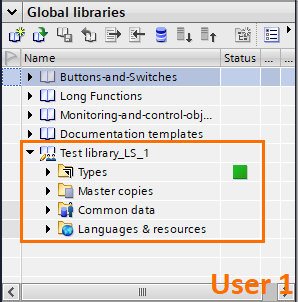 Figure 2.9 - Advanced Siemens TIA Portal PLC Programming | The global library is created