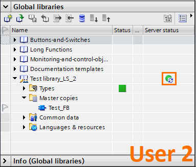 Figure 2.14 - Advanced Siemens TIA Portal PLC Programming | Pending modification on the User 2 global library