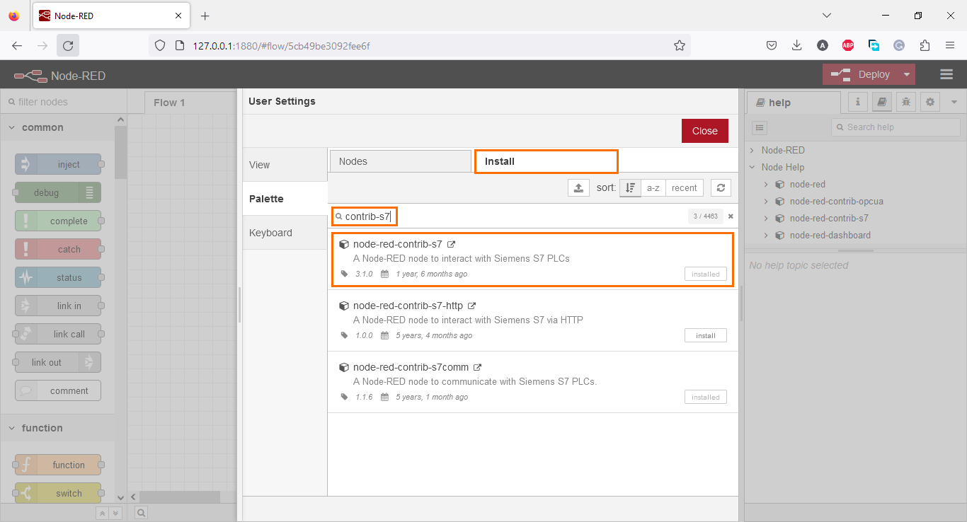 Figure 2.4 - Using Node-Red with Siemens TIA Portal PLC Programming | Installing Node-RED