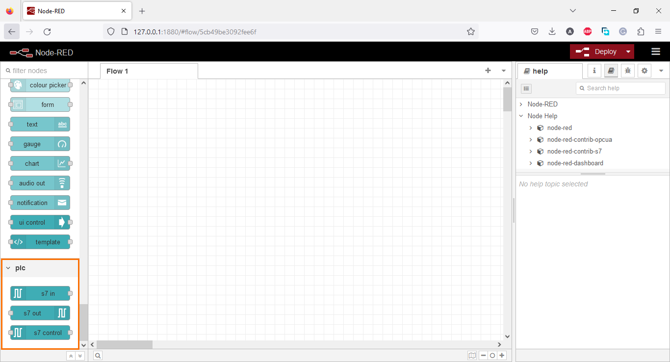 Figure 2.5 - Using Node-Red with Siemens TIA Portal PLC Programming | S7 Nodes