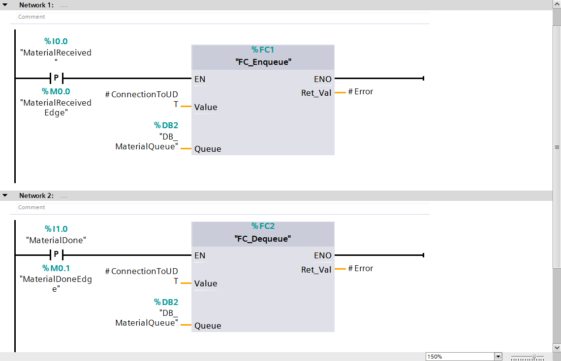 Using a Global Array Data Block in Siemens S7-1500 PLC