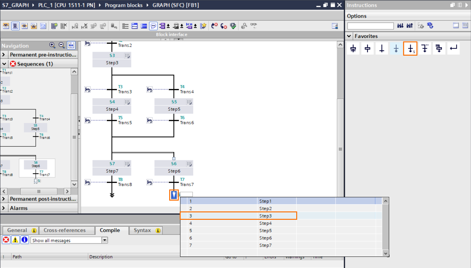 Figure 2.13 - TIA Portal GRAPH Language | Adding a jump