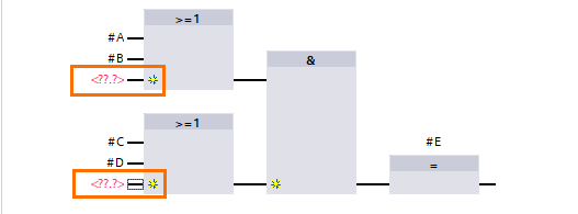 Figure 2.16 - TIA Portal Function Block Diagram (FBD) PLC Programming | Adding blocks inputs