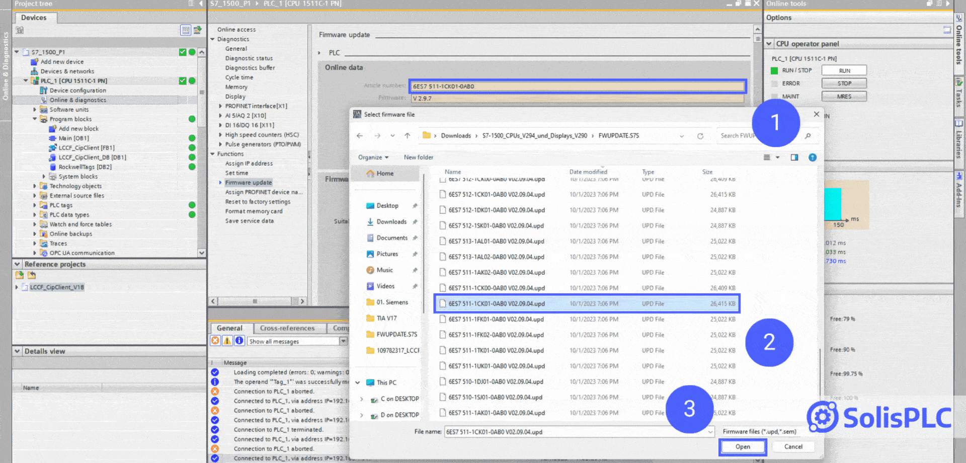 How to Upgrade the Firmware of a Siemens PLC Using TIA Portal