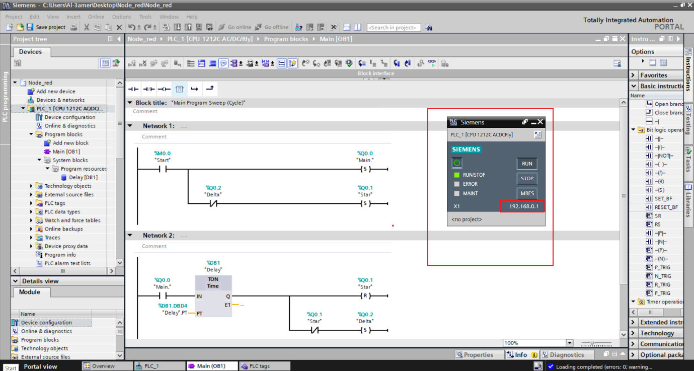 Siemens TIA Portal PLC Dashboard using Node-RED: A Step-by-Step Tutorial