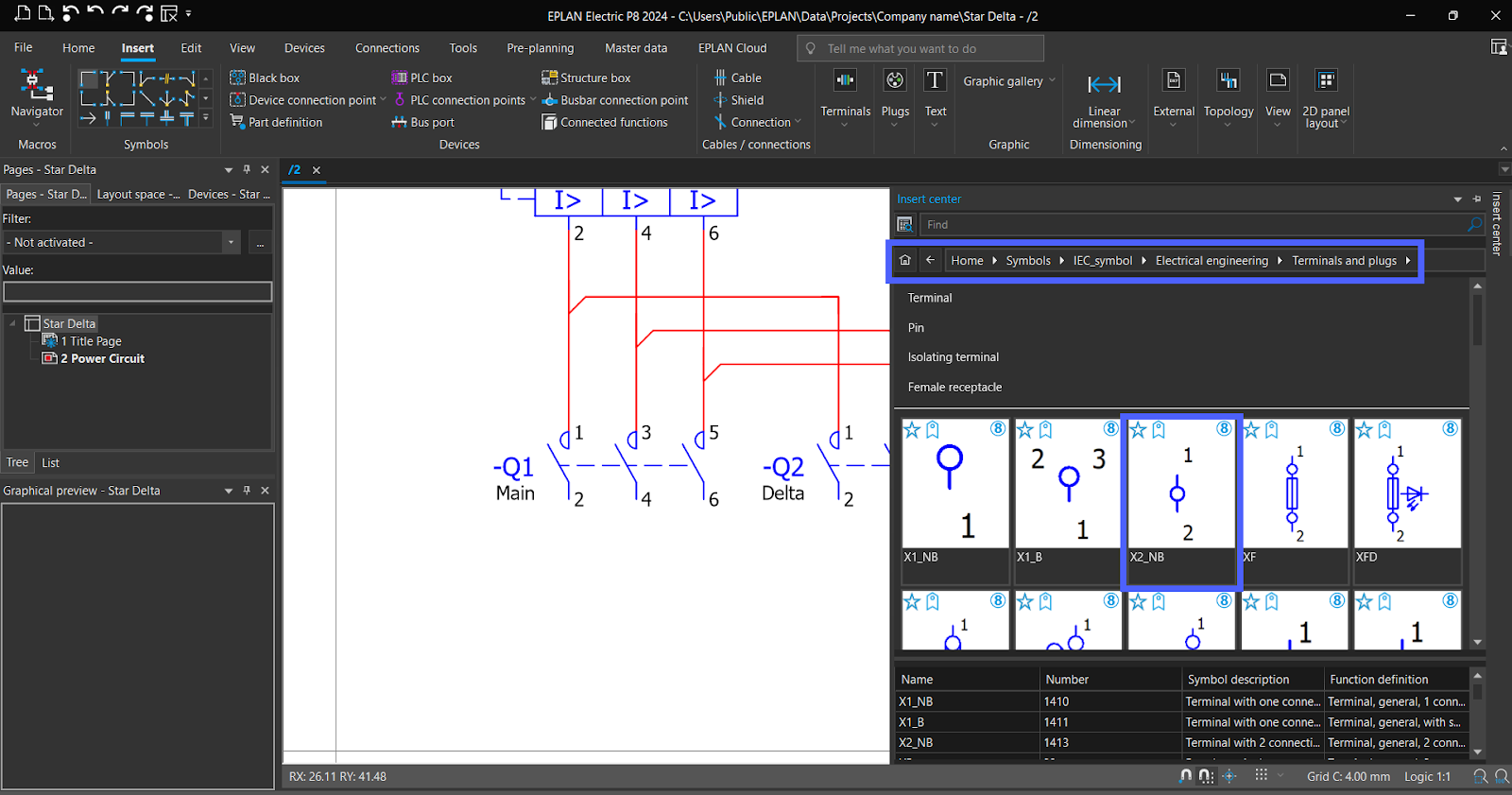 Figure 5.24 - Industrial Control Panel Schematics Using EPLAN | EPLAN Terminal