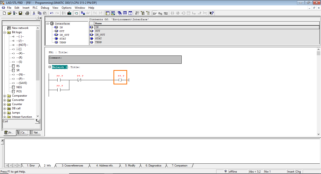 Figure 2.11 - Siemens SIMATIC Manager STEP7 PLC Programming | The Assignment Instruction is Added