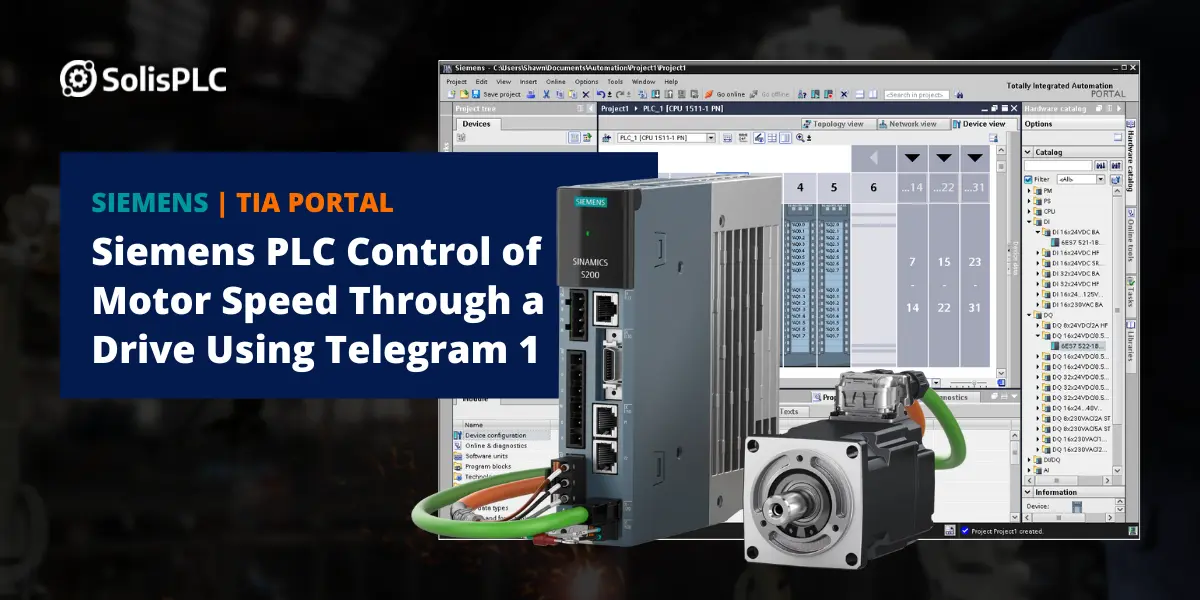 Siemens PLC Control of Motor Speed Through a Drive Using Telegram 1