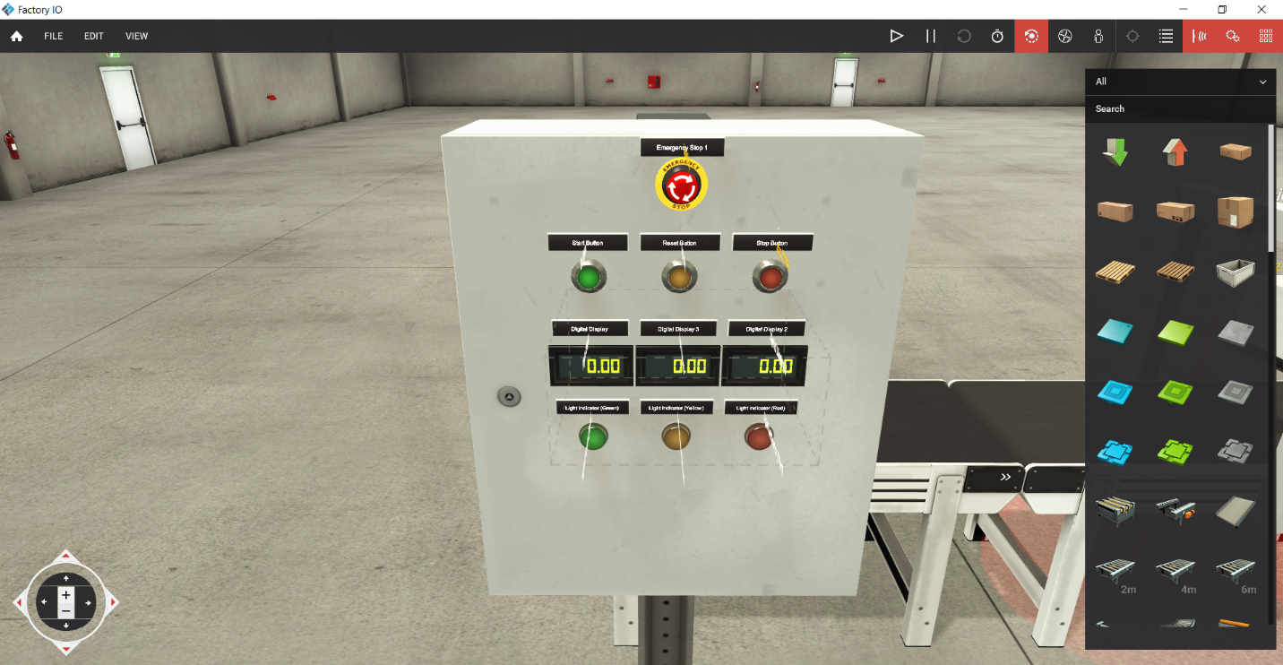 Figure 1.2 – Basic Siemens TIA Portal & Factory IO project | Factory IO Panel