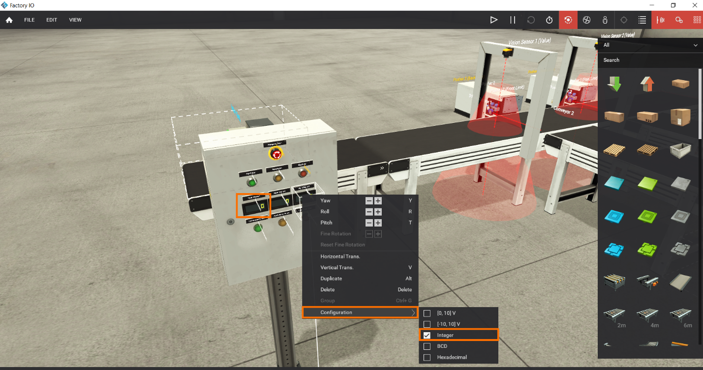 Figure 1.6 – Basic Siemens TIA Portal & Factory IO project | Digital Display Settings