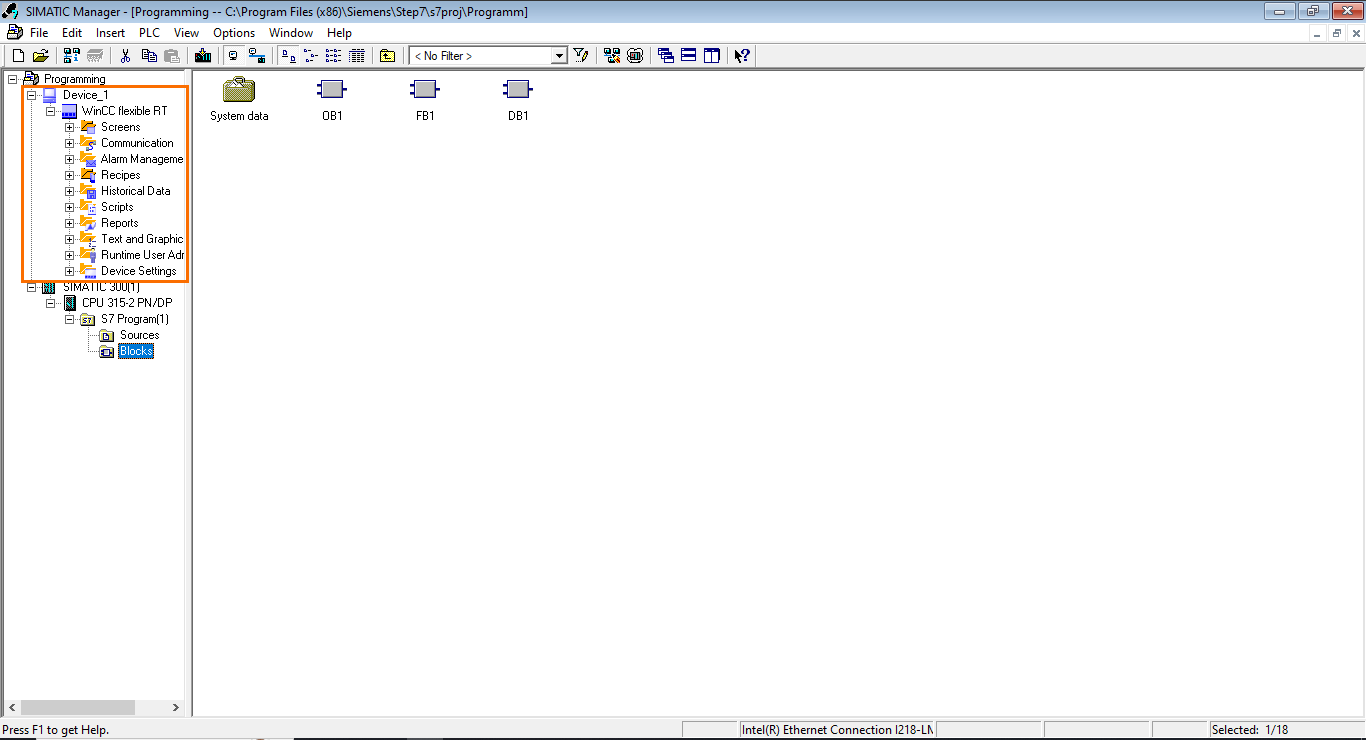 Figure 2.5 - Siemens SIMATIC WinCC flexible | The integration is complete