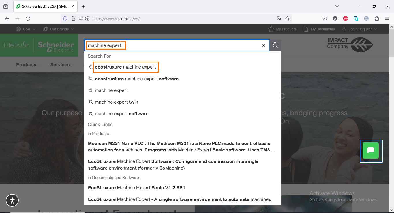 Figure 1.2: Searching for Machine Expert.