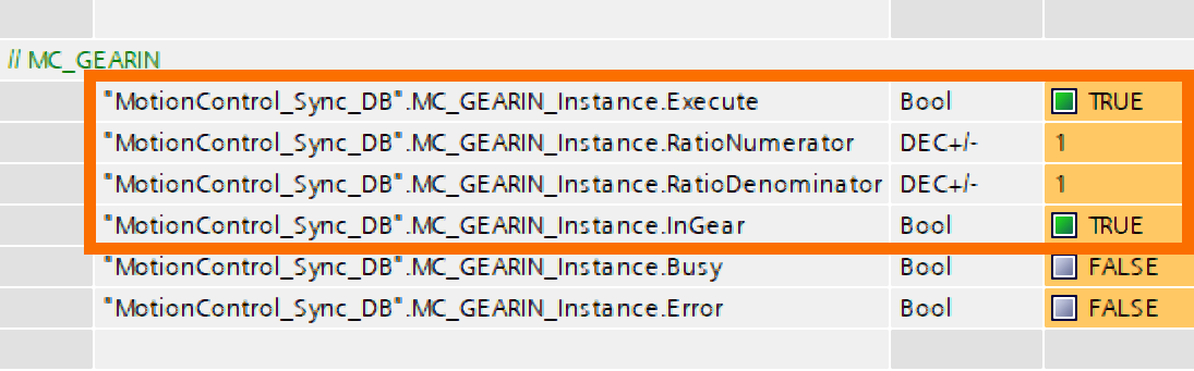 Figure 9.3: Technology objects for Siemens motion control systems - Enabling synchronous functionality for Drive_left