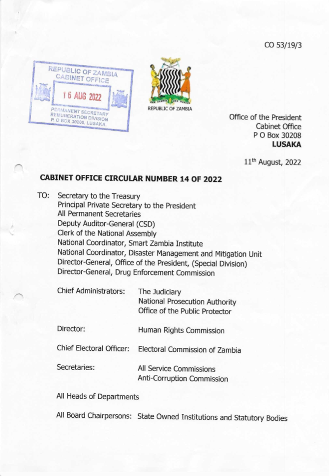 Office Circular No 14 Of 2022