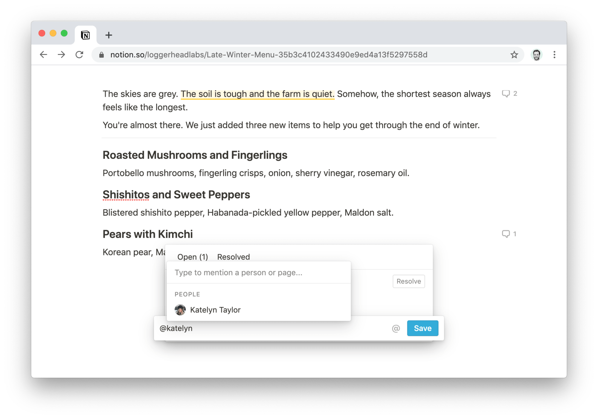 Mention People in Notion