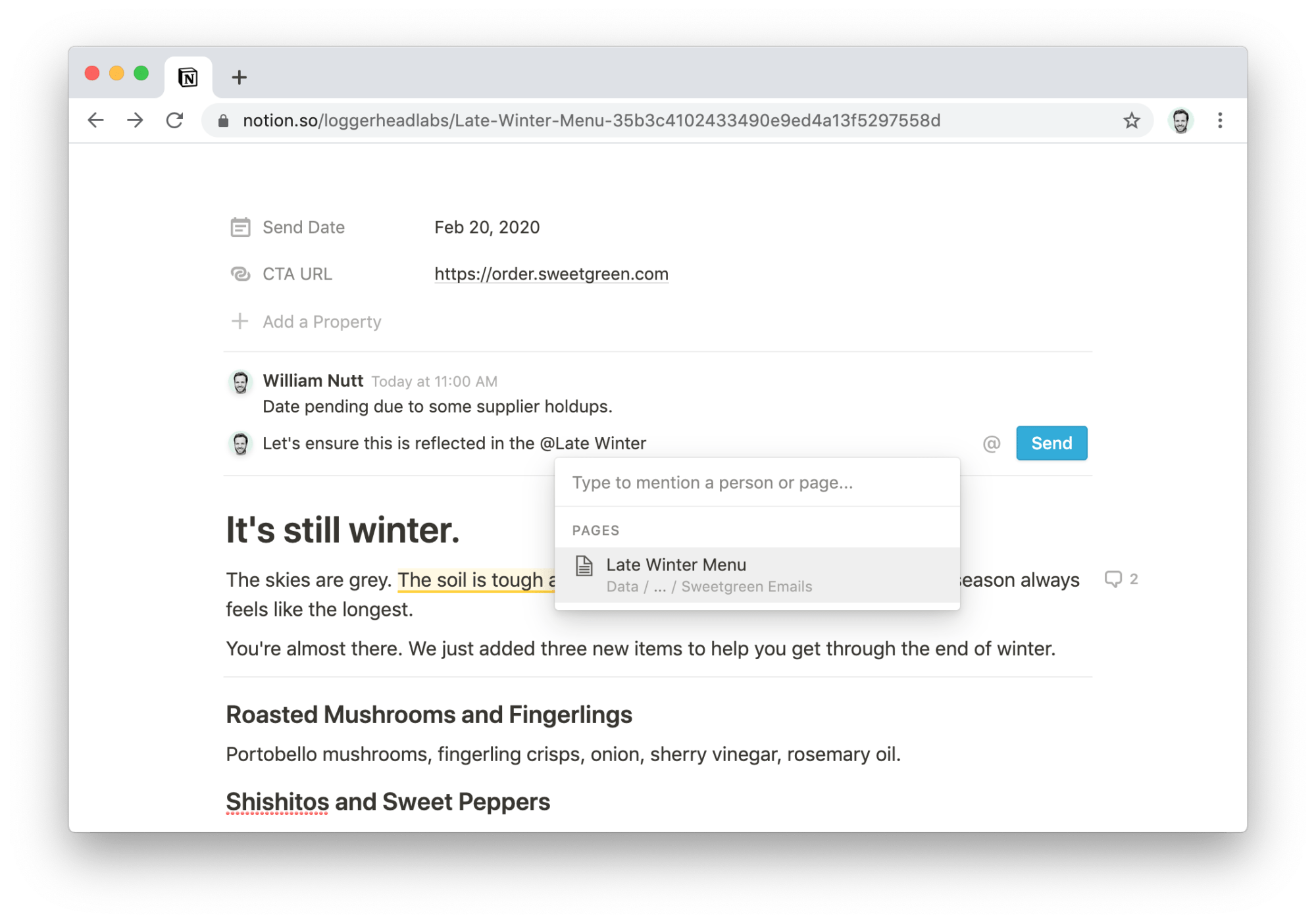 Mention Pages in Notion