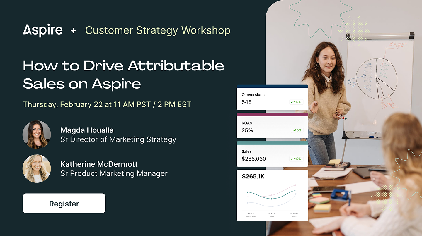 Customer Strategy How to Drive Attributable Sales on Aspire 🤑 Events Aspire