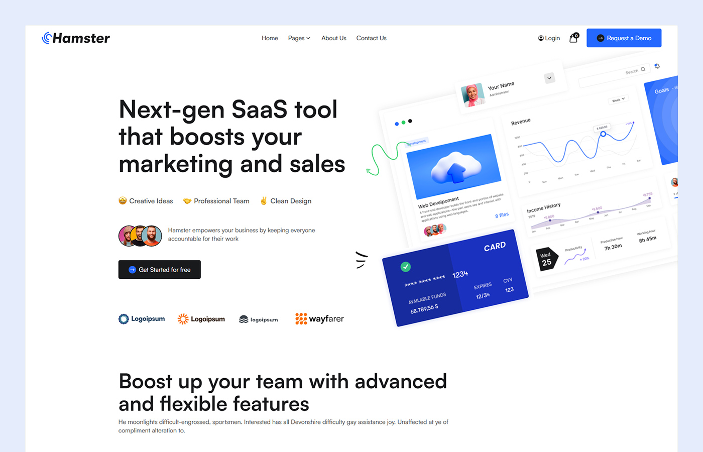 Classic SaaS Website Template