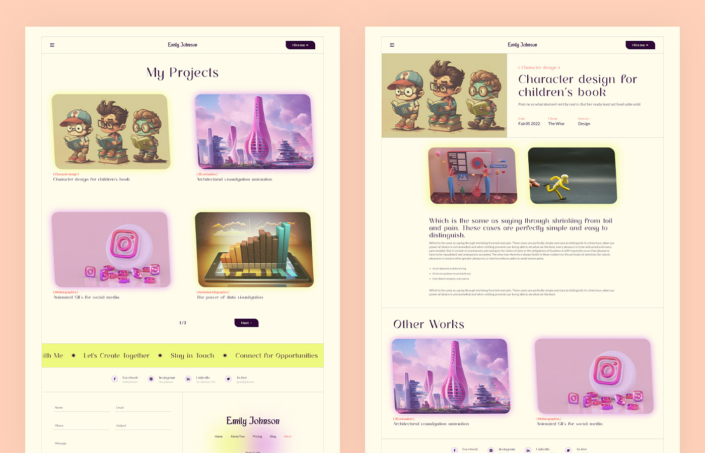 artistic website design template