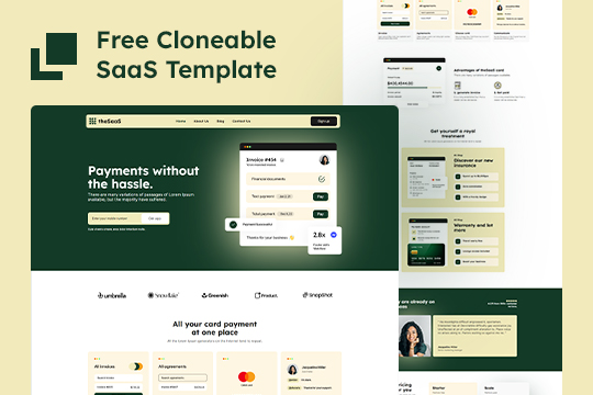  Free cloneable technology and SaaS Webflow template