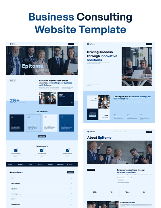 business consultation website template