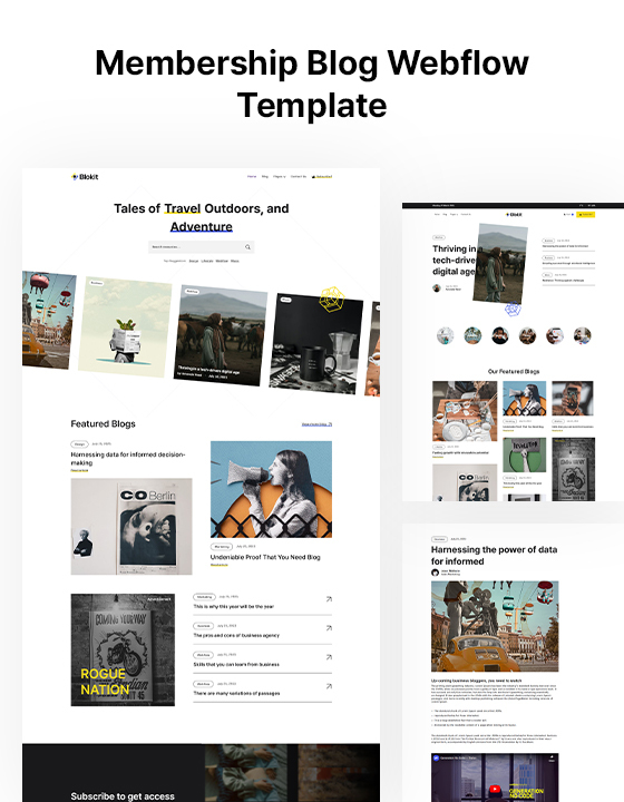 membership webflow blog template