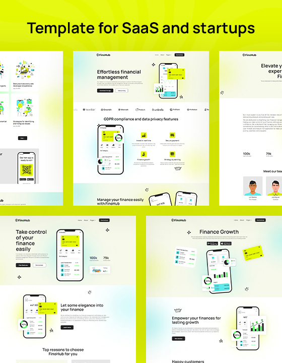 app website webflow template