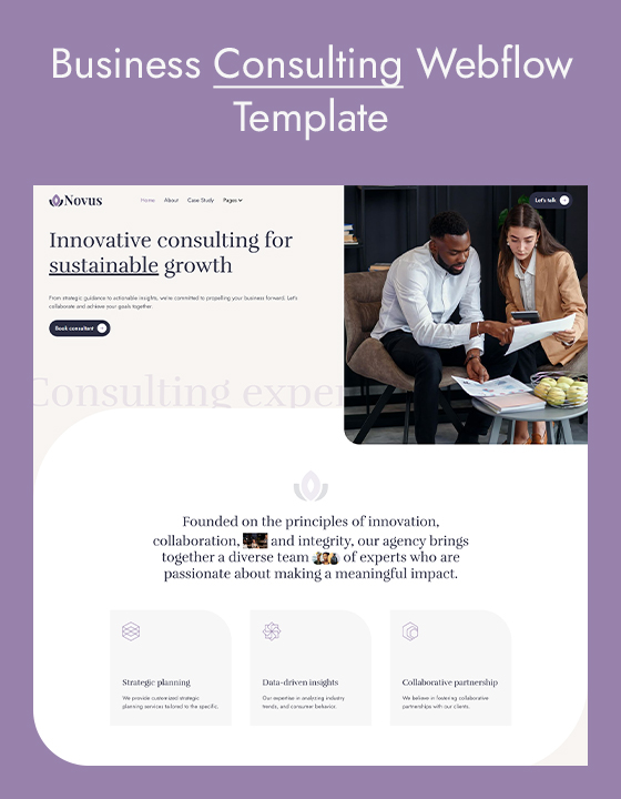 consultancy business webflow template