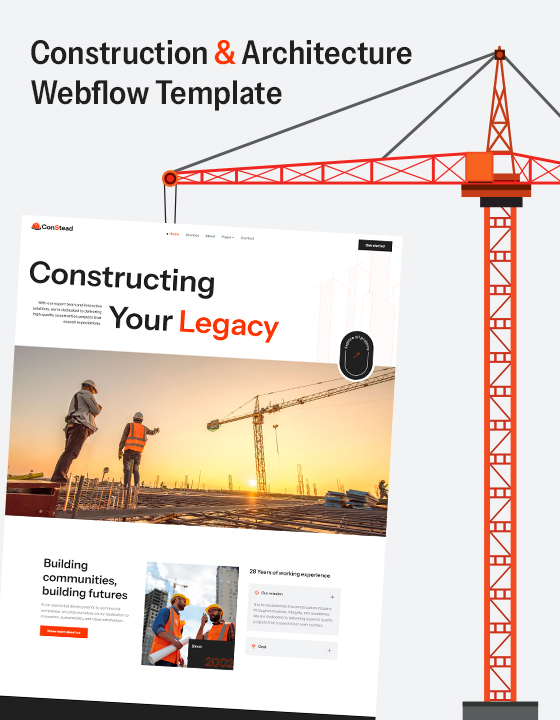 construction & architechture webflow template