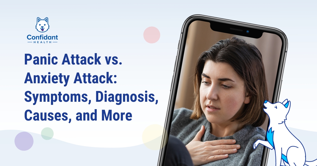 Panic Attack vs. Anxiety Attack Symptoms, Diagnosis, Causes, and More