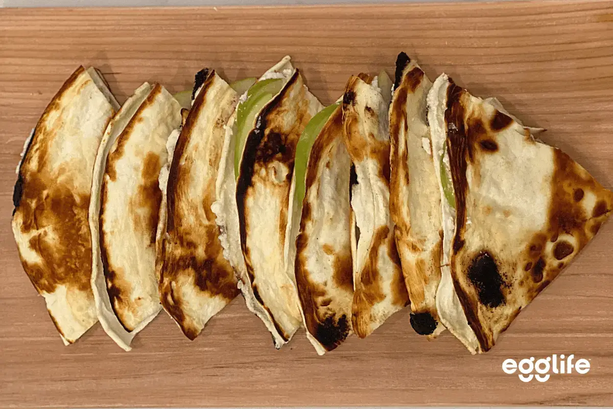 Egglife goat cheese apple quesadilla