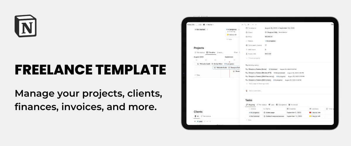 Notion Freelance Template