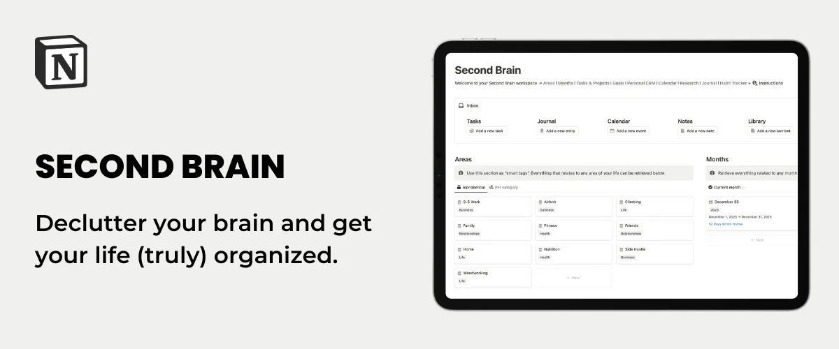 Notion Second Brain Template