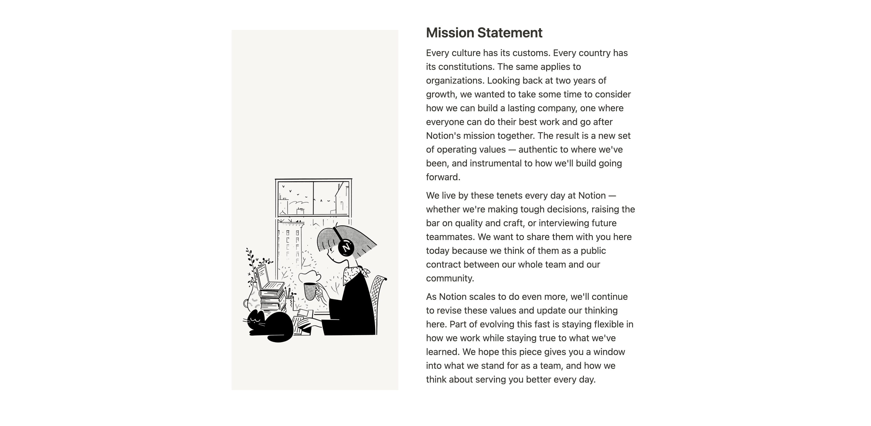 Page Carrières Notion | Mission Statement