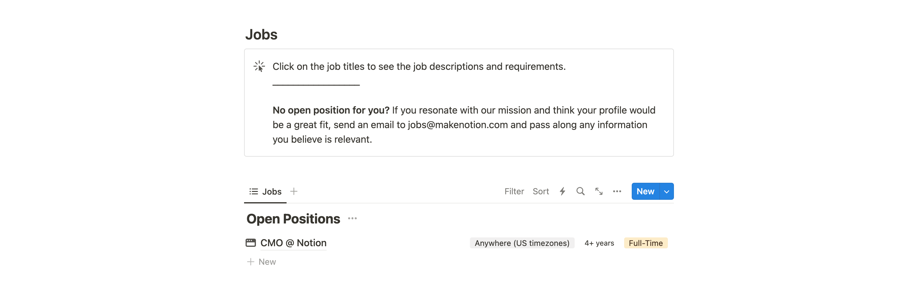 Notion ATS Template Job Positions