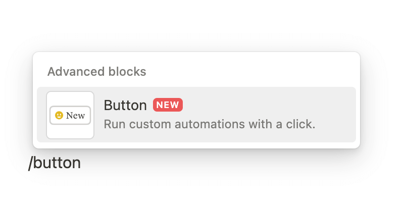 Add a button in Notion