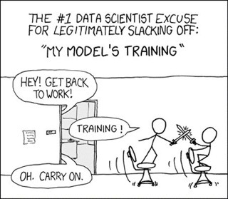 Cartoon about training
